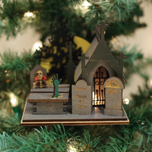 Load image into Gallery viewer, OLD WORLD CHRISTMAS GINGER COTTAGES CREEPY CEMETERY HALLOWEEN ORNAMENT 82003