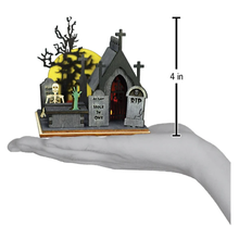 Load image into Gallery viewer, OLD WORLD CHRISTMAS GINGER COTTAGES CREEPY CEMETERY HALLOWEEN ORNAMENT 82003
