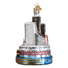 Load image into Gallery viewer, OLD WORLD CHRISTMAS CHICAGO THE WINDY CITY GLASS CHRISTMAS ORNAMENT 20091