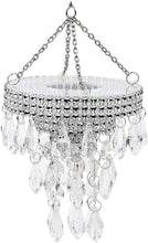 Load image into Gallery viewer, KURT ADLER CLEAR ACRYLIC BEADED SILVER CHANDELIER CHRISTMAS ORNAMENT T0807