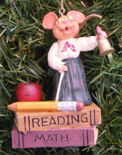 Load image into Gallery viewer, KURT ADLER "HOLE IN THE WALL GANG" FAVORITE TEACHER MOUSE CHRISTMAS ORNAMENT