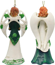 Load image into Gallery viewer, KURT S. ADLER SET OF 2 RESIN IRISH ANGELS w/SAYINGS CHRISTMAS ORNAMENTS