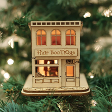 Load image into Gallery viewer, OLD WORLD CHRISTMAS GINGER COTTAGES HAIR BOOTIQUE HALLOWEEN ORNAMENT 82009 GB110