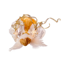 Load image into Gallery viewer, KURT ADLER 16" UL 10-LIGHT CREME & GOLD ANGEL CHRISTMAS TREE TOPPER UL2216