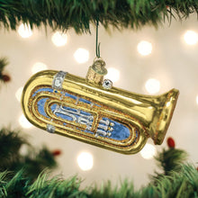 Load image into Gallery viewer, OLD WORLD CHRISTMAS TUBA GLASS MUSICAL INSTRUMENT CHRISTMAS ORNAMENT 38055