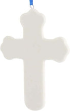 Load image into Gallery viewer, KURT ADLER SET OF 2 PORCELAIN DELFT BLUE CROSS CHRISTMAS ORNAMENTS J7314