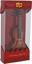 Load image into Gallery viewer, 5" BROWN WOODEN MUSICAL INSTRUMENT CHRISTMAS ORNAMENT w/GIFT BOX OV12