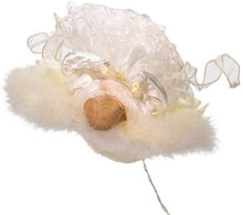 Load image into Gallery viewer, KURT ADLER 10 LIGHT IVORY ANGEL w/FEATHER WINGS CHRISTMAS TREE TOPPER DECORATION