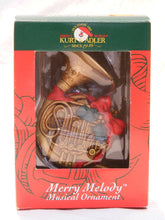 Load image into Gallery viewer, KSA VINTAGE 1995 MERRY MELODY FRENCH HORN MUSICAL CHRISTMAS ORNAMENT