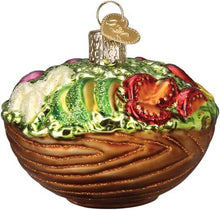 Load image into Gallery viewer, OLD WORLD CHRISTMAS BOWL OF SALAD GLASS CHRISTMAS ORNAMENT 32527
