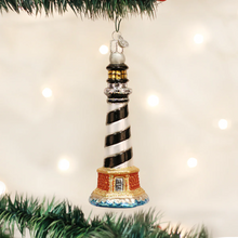 Load image into Gallery viewer, OLD WORLD CHRISTMAS CAPE HATTERAS LIGHTHOUSE GLASS CHRISTMAS ORNAMENT 20017