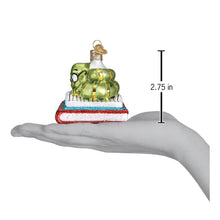 Load image into Gallery viewer, OLD WORLD CHRISTMAS BOOKWORM "AVID READER" CHRISTMAS ORNAMENT 12514