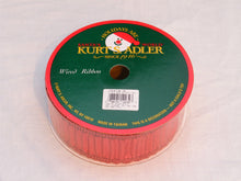 Load image into Gallery viewer, VINTAGE RED RUFFLED DBL-WIRED 2" 25FT RIBBON GARLAND