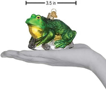 Load image into Gallery viewer, OLD WORLD CHRISTMAS BULL FROG BLOWN GLASS CHRISTMAS ORNAMENT 12565