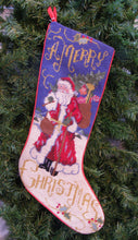 Load image into Gallery viewer, KSA FATHER CHRISTMAS PAPA NOEL NEEDLEPOINT STOCKING