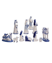 Load image into Gallery viewer, KURT ADLER 1.97-6.7" DELFT BLUE 11 PIECE NATIVITY SET CHRISTMAS TABLE TOP DECOR
