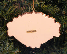 Load image into Gallery viewer, KURT ADLER VINTAGE 90's HERALD ANGELS IN GOLD OVAL ART FRAME CHRISTMAS ORNAMENT