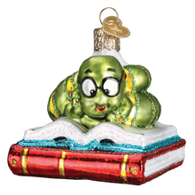 Load image into Gallery viewer, OLD WORLD CHRISTMAS BOOKWORM "AVID READER" CHRISTMAS ORNAMENT 12514