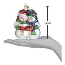 Load image into Gallery viewer, OLD WORLD CHRISTMAS BEST FRIENDS SNOWMAN GLASS CHRISTMAS ORNAMENT 24008