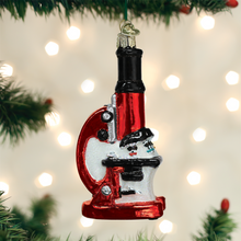 Load image into Gallery viewer, OLD WORLD CHRISTMAS MICROSCOPE OPTICAL INSTRUMENT GLASS CHRISTMAS ORNAMENT 36242