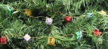 Load image into Gallery viewer, TRADITIONS VINTAGE 3ft MINIATURE METALLIC FOIL GIFT WRAP PACKAGES MINI GARLAND
