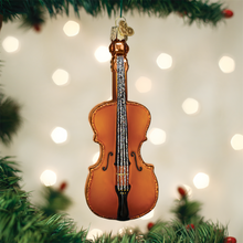 Load image into Gallery viewer, OLD WORLD CHRISTMAS CELLO GLASS MUSICAL INSTRUMENT CHRISTMAS ORNAMENT 38053