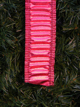 Load image into Gallery viewer, VINTAGE RED RUFFLED DBL-WIRED 2" 25FT RIBBON GARLAND