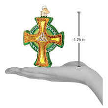 Load image into Gallery viewer, OLD WORLD CHRISTMAS TRINITY CROSS IRISH HERITAGE GLASS CHRISTMAS ORNAMENT 36117