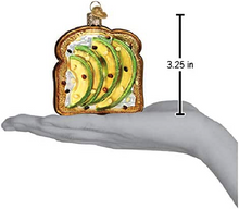Load image into Gallery viewer, OLD WORLD CHRISTMAS AVOCADO TOAST GLASS PERFECT MORNING MEAL ORNAMENT 32442