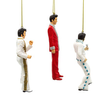 Load image into Gallery viewer, KURT ADLER 3 PIECE 5" ELVIS PRESLEY MULTICOLOR CHRISTMAS ORNAMENT SET EP2233