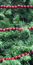 Load image into Gallery viewer, KURT S. ADLER 9' LONG 1/2" BURGUNDY WOOD BEAD GARLAND CHRISTMAS TREE GARLAND