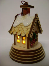 Load image into Gallery viewer, GINGER COTTAGES ELF COTTAGE w/ BATTERY & LIGHT CHRISTMAS ORNAMENT GC001