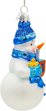 Load image into Gallery viewer, KURT ADLER 4.24" NOBLE GEMS GLASS HANUKKAH SNOWMAN HOLIDAY ORNAMENT NB1740