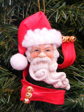 Load image into Gallery viewer, KSA HAND PAINTED CERAMIC SANTA HEAD CHRISTMAS ORNAMENT