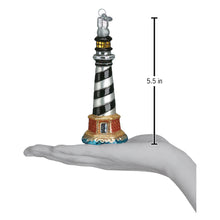 Load image into Gallery viewer, OLD WORLD CHRISTMAS CAPE HATTERAS LIGHTHOUSE GLASS CHRISTMAS ORNAMENT 20017