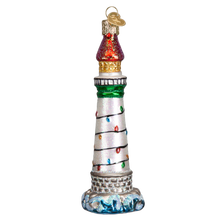 Load image into Gallery viewer, OLD WORLD CHRISTMAS HOLIDAY LIGHTHOUSE NAUTICAL GLASS CHRISTMAS ORNAMENT 20039