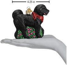 Load image into Gallery viewer, OLD WORLD CHRISTMAS BLACK DOODLE DOG GLASS CHRISTMAS ORNAMENT 12560