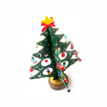 Load image into Gallery viewer, KURT ADLER 11.75" WOODEN CHRISTMAS TREE w/29 MINI ORNAMENTS TABLE TOP DECOR