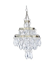 Load image into Gallery viewer, KURT ADLER 2.75" CLEAR ACRYLIC BEADED METAL CHANDELIER CHRISTMAS ORNAMENT D0891