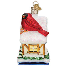 Load image into Gallery viewer, OLD WORLD CHRISTMAS CARDINAL BIRDHOUSE BLOWN GLASS CHRISTMAS ORNAMENT 16149
