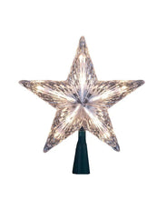 Load image into Gallery viewer, KURT ADLER 7" 5-POINT MULTI-FACETED CLEAR 10-LIGHT STAR XMAS DECORATION UL0124C