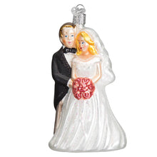 Load image into Gallery viewer, OLD WORLD CHRISTMAS BRIDAL COUPLE GLASS CHRISTMAS ORNAMENT 10163