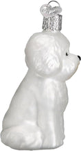 Load image into Gallery viewer, OLD WORLD CHRISTMAS BICHON FRISE GLASS DOG CHRISTMAS ORNAMENT 12298