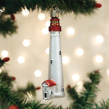 Load image into Gallery viewer, OLD WORLD CHRISTMAS CAPE MAY LIGHTHOUSE GLASS CHRISTMAS ORNAMENT 20115