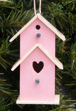 Load image into Gallery viewer, VINTAGE KSA WOODEN VICTORIAN BIRD HOUSE XMAS ORNAMENT