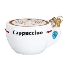 Load image into Gallery viewer, OLD WORLD CHRISTMAS CAPPUCCINO COFFEE CUP GLASS CHRISTMAS ORNAMENT 32309