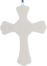 Load image into Gallery viewer, KURT ADLER SET OF 2 PORCELAIN DELFT BLUE CROSS CHRISTMAS ORNAMENTS J7314