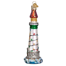 Load image into Gallery viewer, OLD WORLD CHRISTMAS HOLIDAY LIGHTHOUSE NAUTICAL GLASS CHRISTMAS ORNAMENT 20039