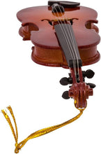 Load image into Gallery viewer, KURT ADLER 5.5" WOOD VIOLIN w/CASE & BOW MUSICAL INSTRUMENT XMAS ORNAMENT J4545