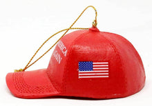 Load image into Gallery viewer, KURT ADLER "MAKE AMERICA GREAT AGAIN" RED MAGA HAT CAP CHRISTMAS ORNAMENT C7571